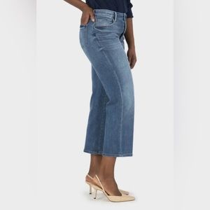 Kut From The Kloth Blue Charlotte High Rise Culotte Jeans Sz 6